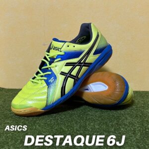 【アシックス】フットサルシューズ デスタッキ 6J（フラッシュイエロー×ディープブルー）