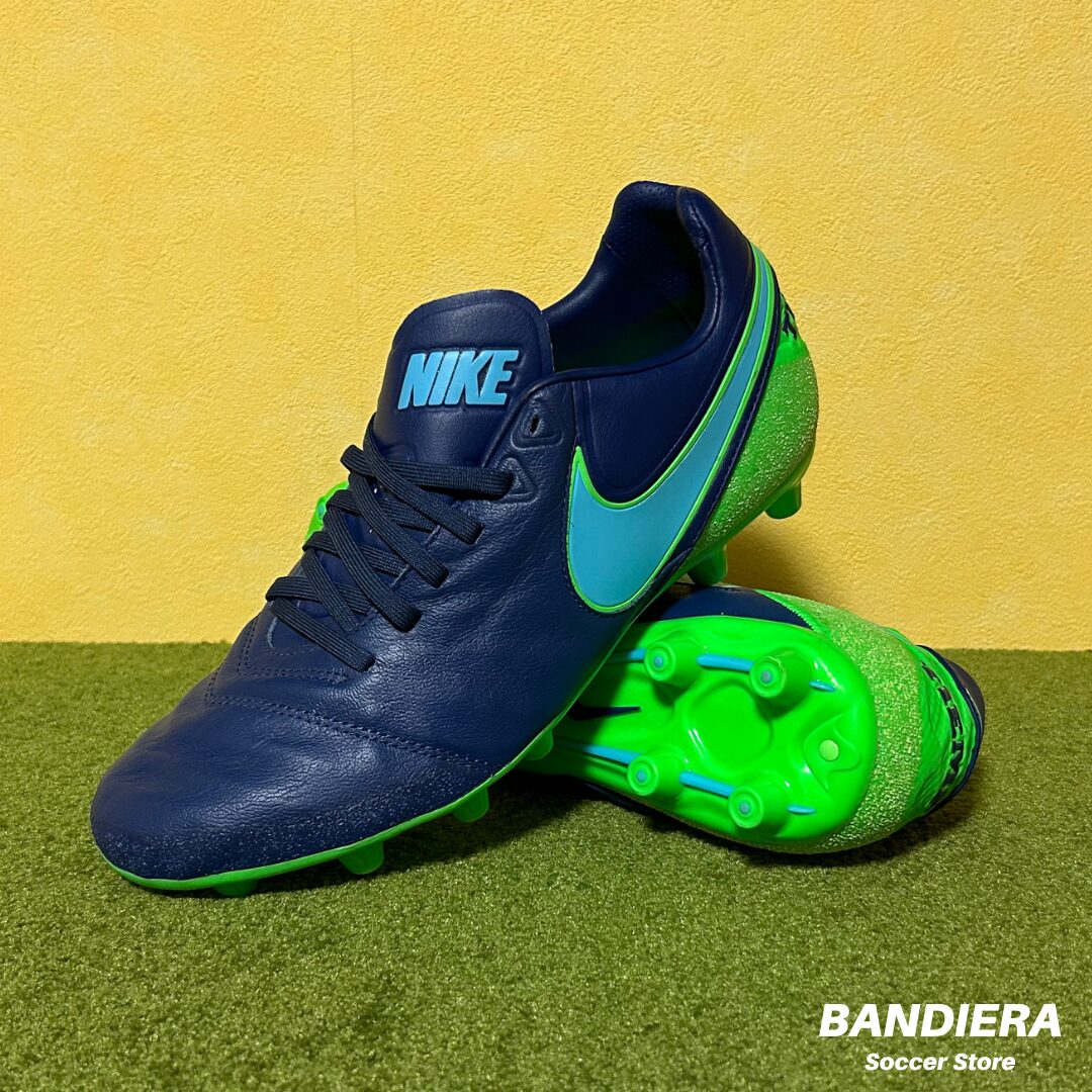 NIKE ナイキ サッカースパイク ティエンポ レガシー II HG-E（ネイビー×グリーン）819219 443