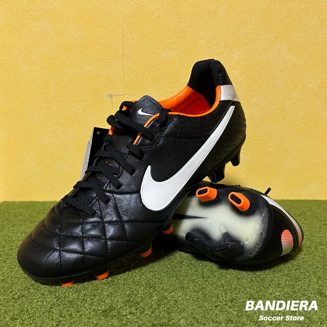 NIKE ナイキ サッカースパイク ティエンポ レジェンド IV HG-E AF（ブラック×ホワイト×オレンジ）454325 018