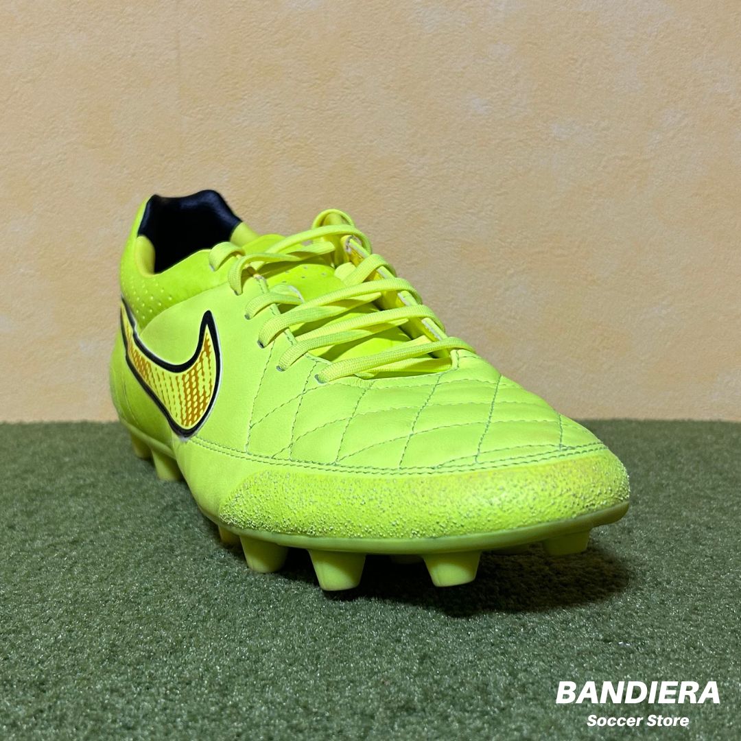 NIKE ナイキ サッカースパイク ティエンポ レガシー HG-E（蛍光イエロー×レッド）658108 770